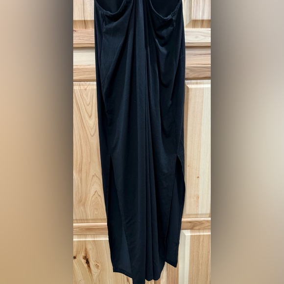 Cupshe Black Maxi Feminine Cut Out Dress Stretch Chic Elegant - Picture 6 of 16